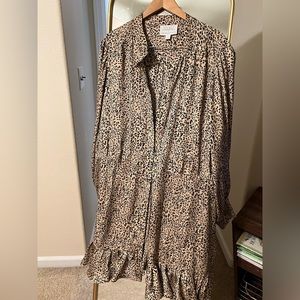 Ruffled Cheetah Print mini Dress